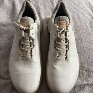 Ecco Men's White Leather Athletic Shoes